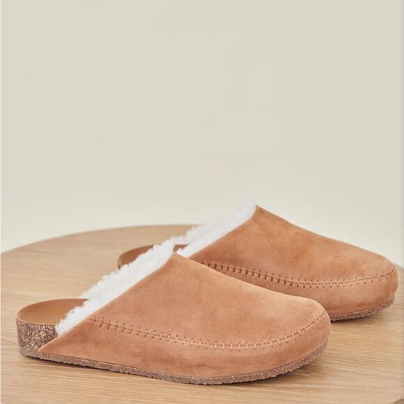 Jenni Kayne Shearling-Lined Moc Clogs Saddle Size 41 NEW - Picture 12 of 13
